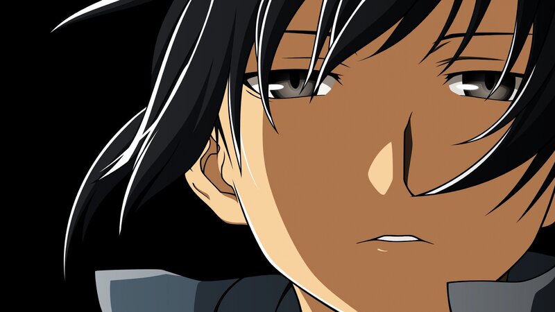 Anime Character Face — Black, Serious, Hair, Ear