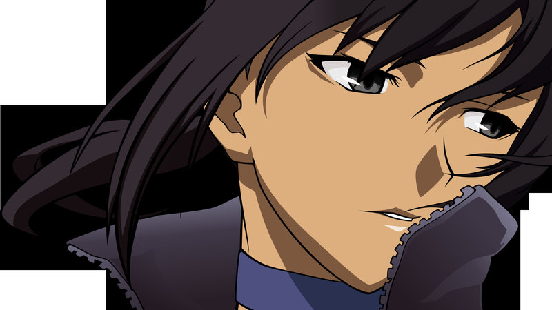 Anime Character Face — Black, Serious, Hair, Eyes, Jacket