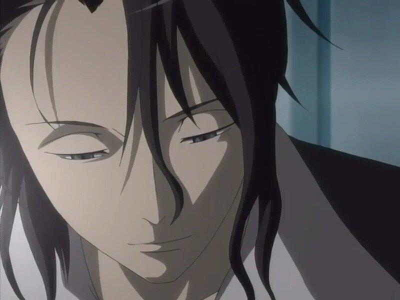 Anime Character Face — Black, Serious, Hair
