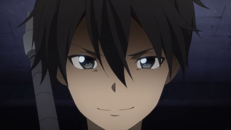 Anime Character Face — Black, Serious, Night, Eyes