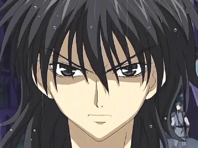 Anime Character Face — Black, Serious, Night