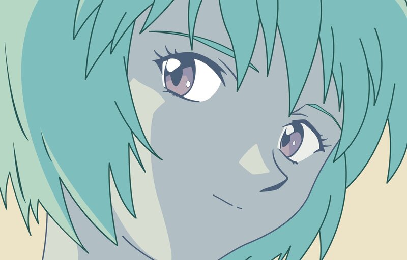 Anime Character Face — Blue, Calm, Eyes