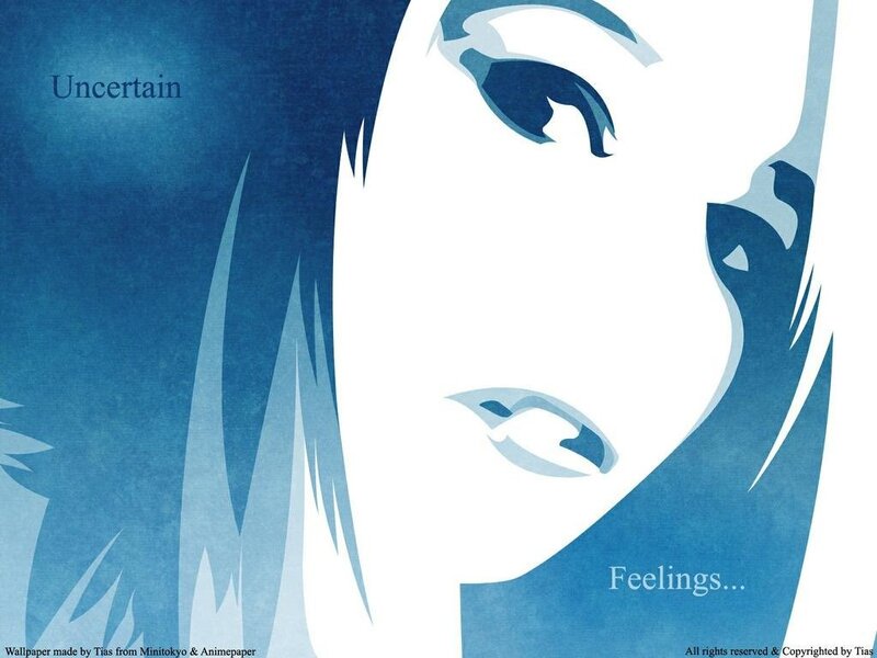 Anime Character Face — Blue, Contemplative