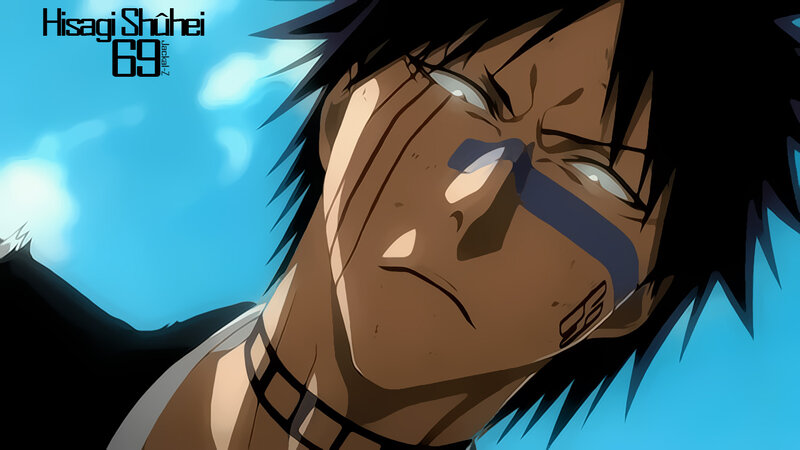 Anime Character Face — Blue, Dramatic, Afternoon