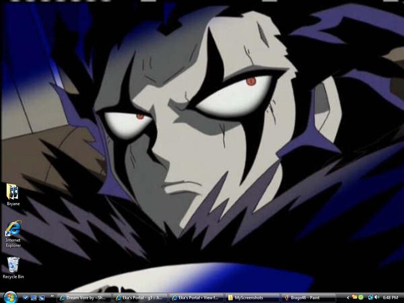 Anime Character Face — Blue, Dramatic, Computer Desktop