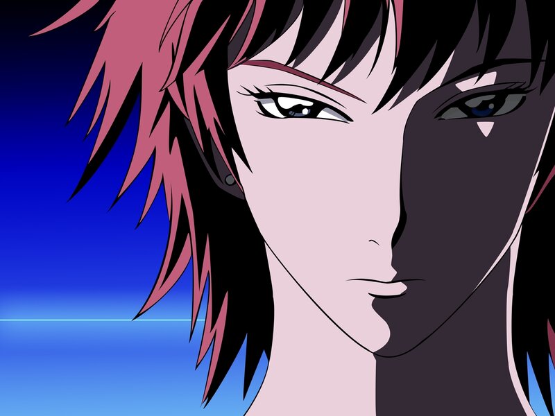 Anime Character Face — Blue, Dramatic, Night, Manga, Hair