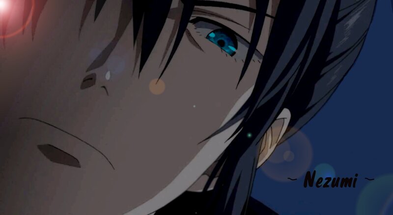 Anime Character Face — Blue, Dramatic, Night, Tear