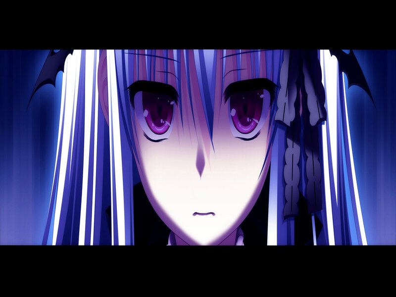 Anime Character Face — Blue, Dramatic, Purple Eyes