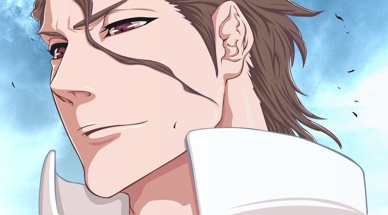 Anime Character Face — Blue, Dramatic, Sky