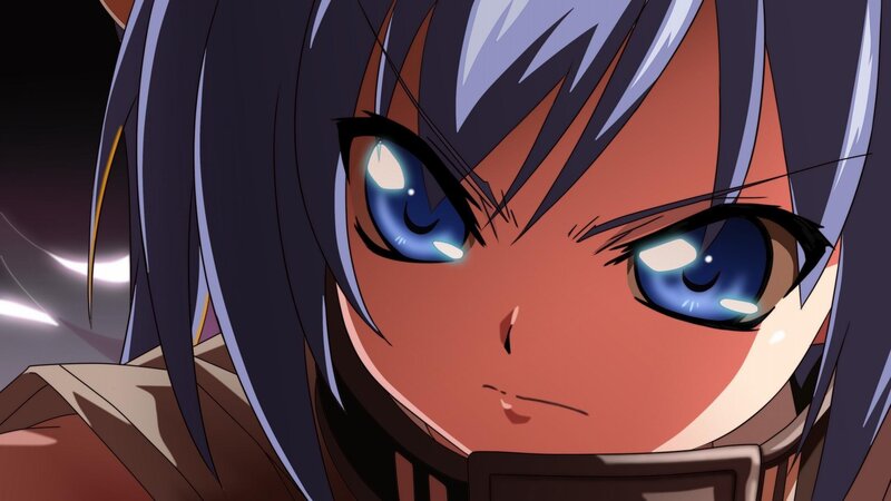 Anime Character Face — Blue, Intense, Blue Eyes, Silver Hair
