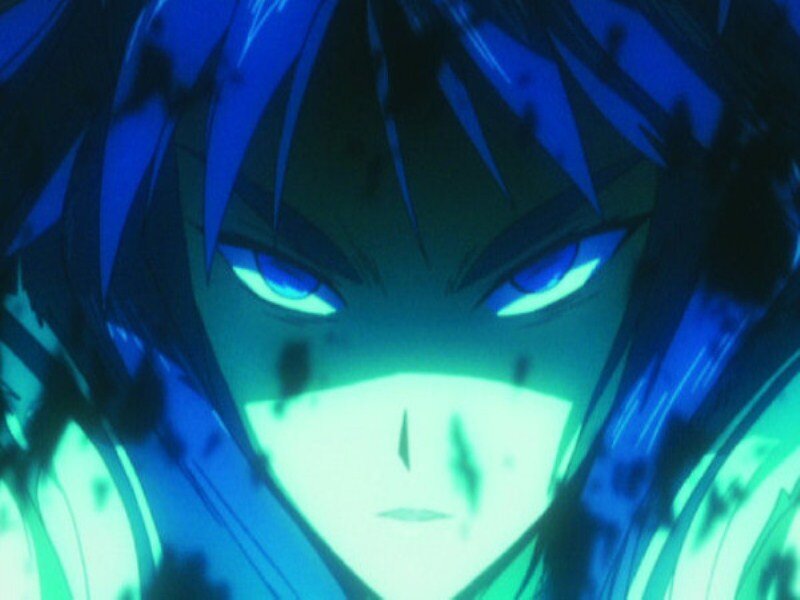 Anime Character Face — Blue, Intense, Eyes