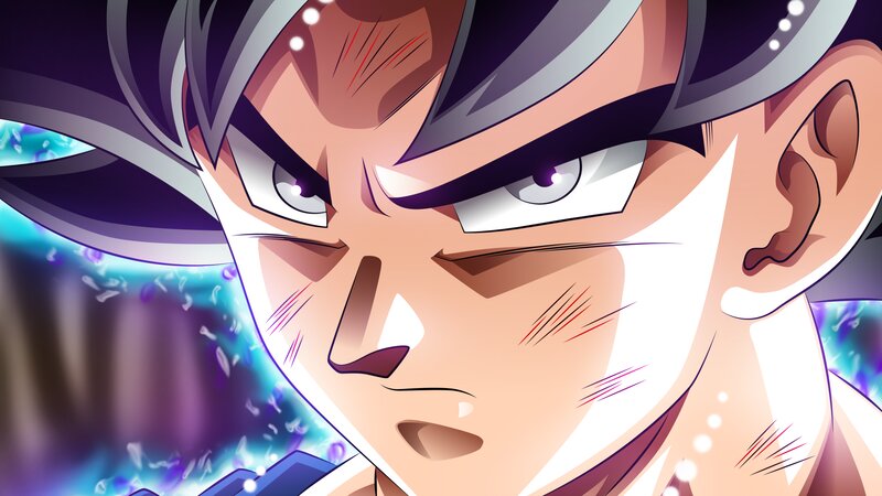 Anime Character Face — Blue, Intense, Manga, Eyes