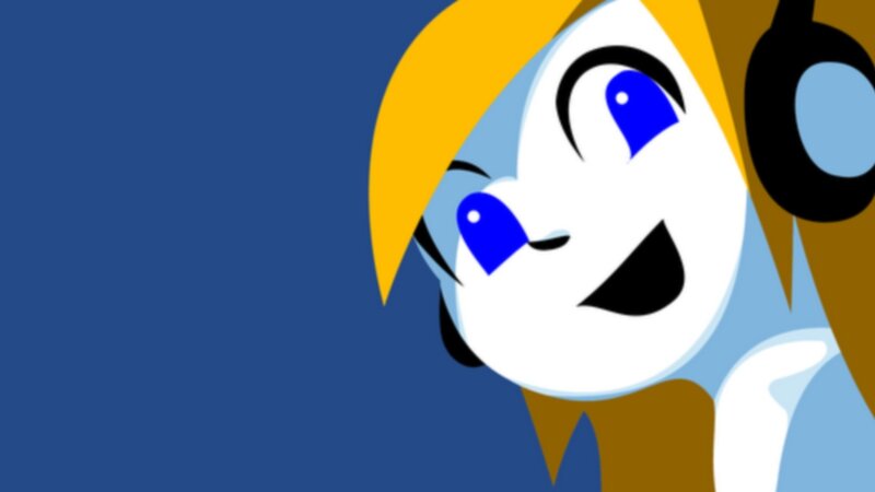 Anime Character Face — Blue, Playful