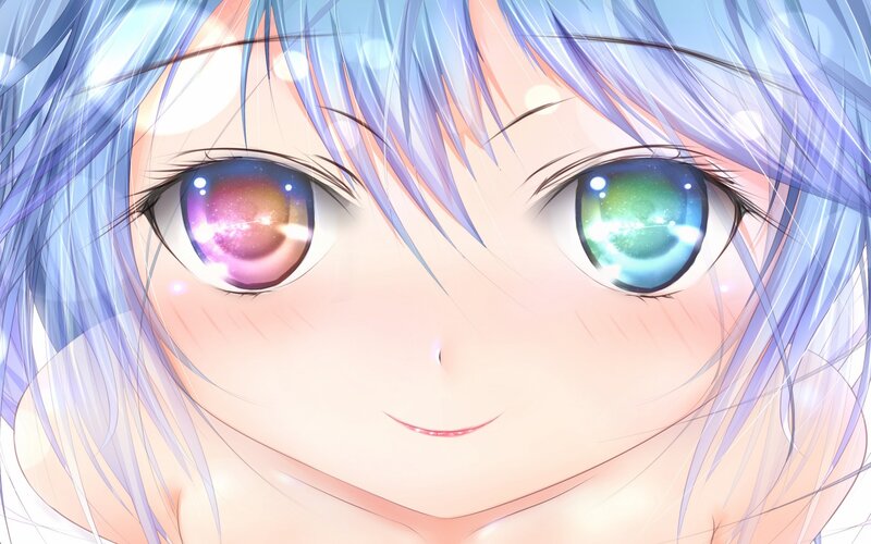 Anime Character Face — Blue, Serene, Eyes