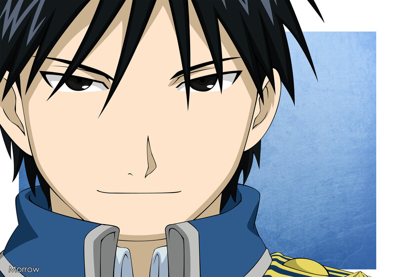 Anime Character Face — Blue, Serious, Blue Jacket