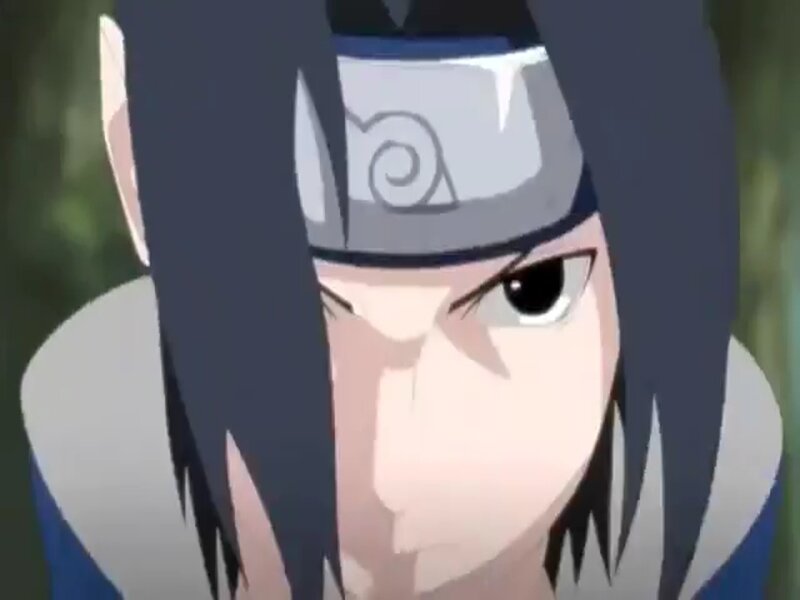 Anime Character Face — Blue, Serious, Headband