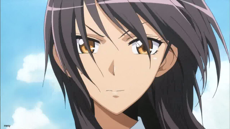 Anime Character Face — Blue, Serious