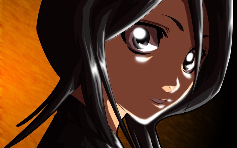 Anime Character Face — Brown, Dramatic, Black Hair, Eyes