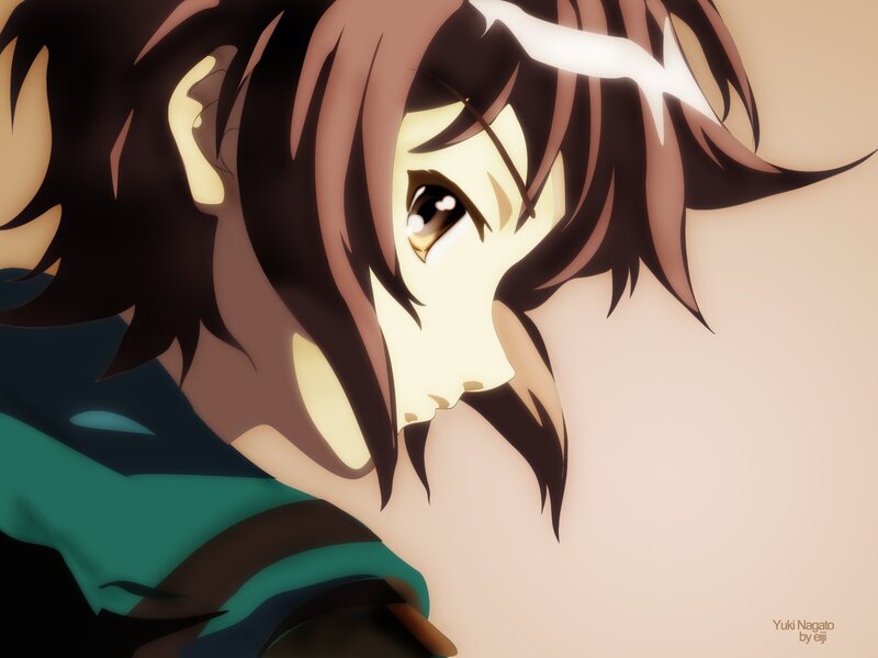Anime Character Face — Brown, Dramatic, Hair, Eye