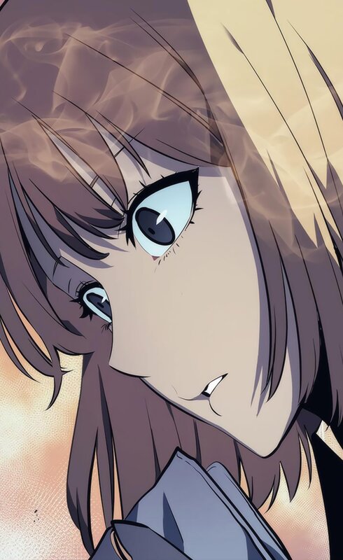 Anime Character Face — Brown, Dramatic, Manga, Eyes