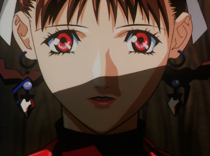Anime Character Face — Brown, Dramatic, Red Eyes