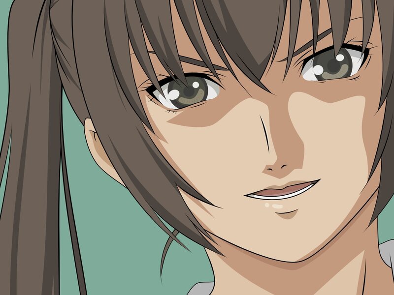 Anime Character Face — Brown, Neutral, Hair