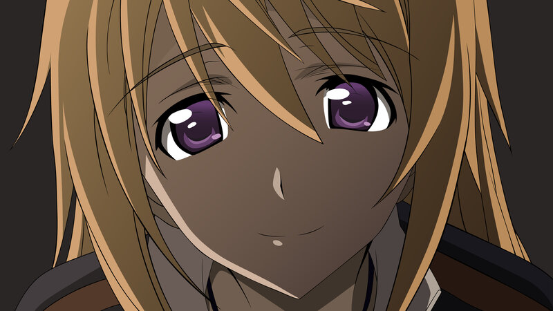 Anime Character Face — Brown, Neutral, Purple Eyes