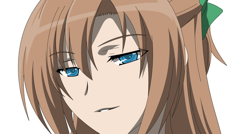 Anime Character Face — Brown, Serious, Blue Eyes