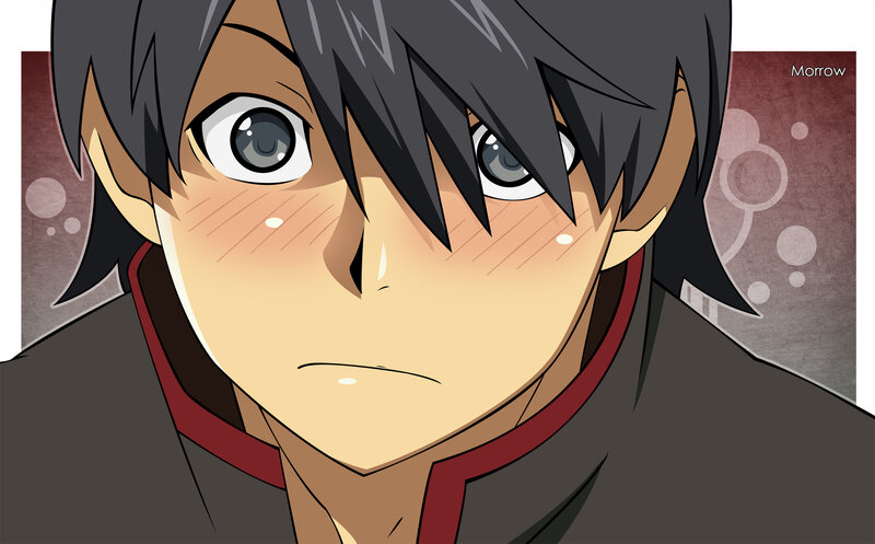 Anime Character Face — Gray, Anxious