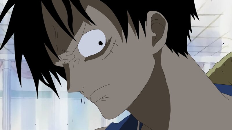 Anime Character Face — Gray, Dramatic, Close-up