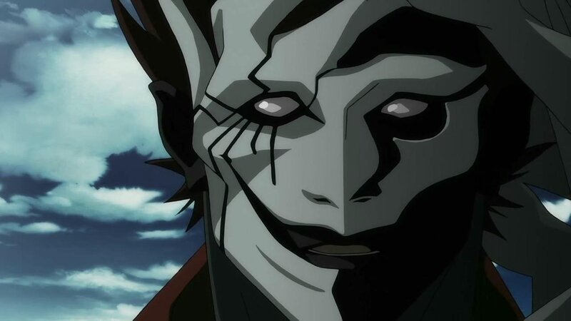 Anime Character Face — Gray, Dramatic, Clouds