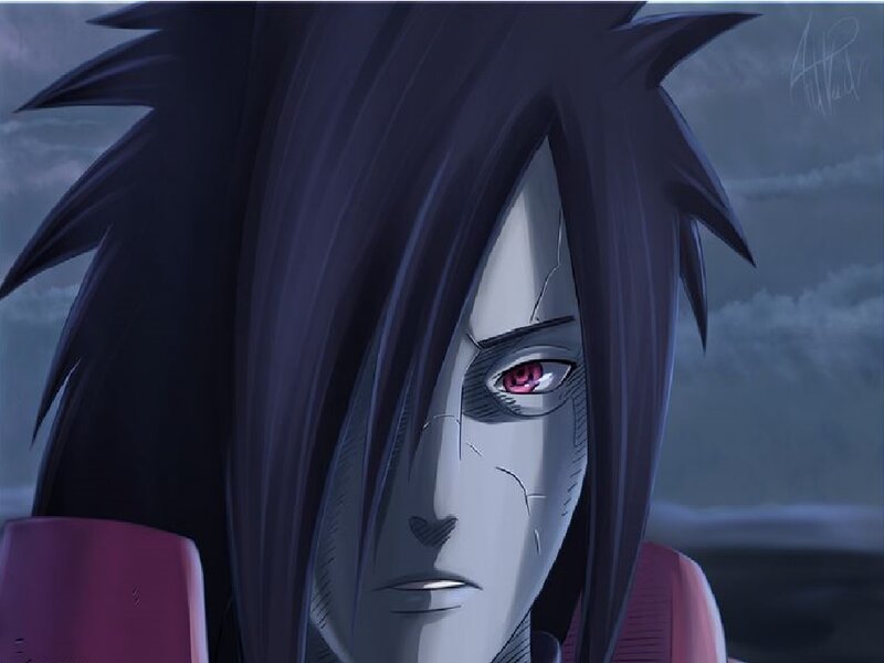 Anime Character Face — Gray, Dramatic, Night