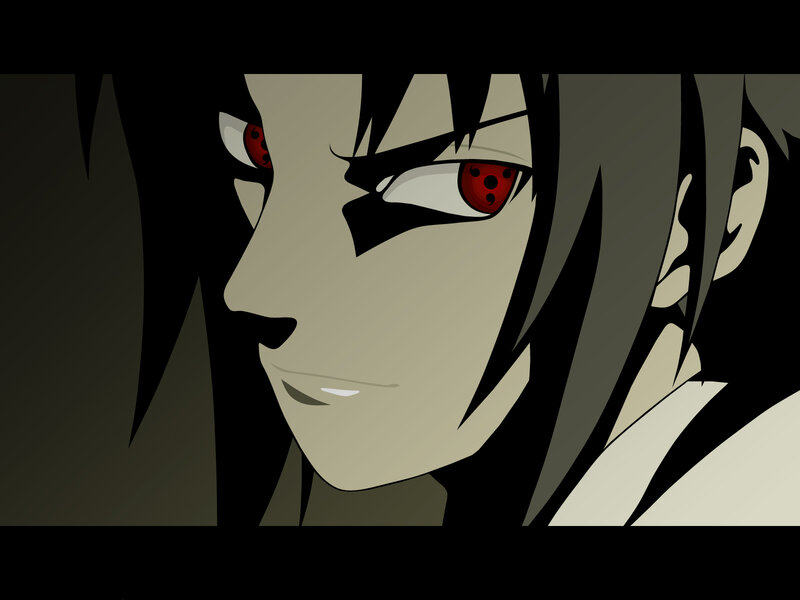 Anime Character Face — Gray, Dramatic, Red Eyes