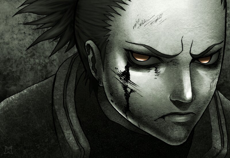 Anime Character Face — Gray, Intense, Manga