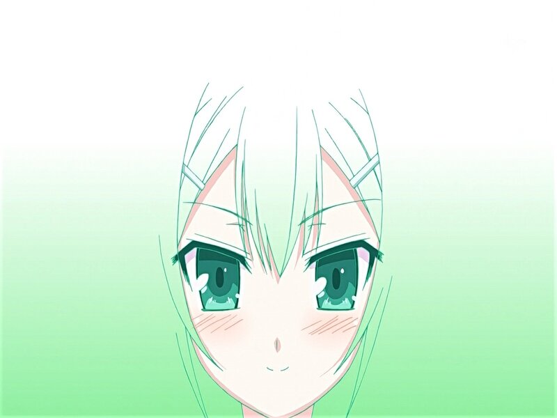 Anime Character Face — Green, Calm