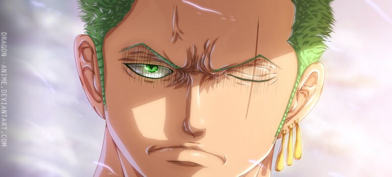 Anime Character Face — Green, Intense, Manga