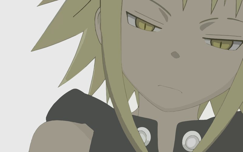 Anime Character Face — Green, Serious, Spiky Hair