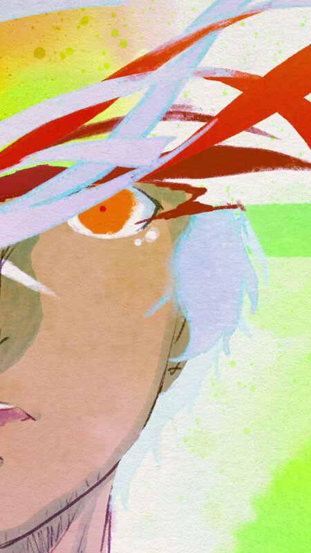 Anime Character Face — Green, Vibrant