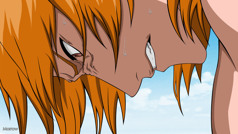 Anime Character Face — Orange, Dramatic, Afternoon