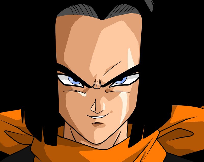 Anime Character Face — Orange, Intense, Orange Outfit