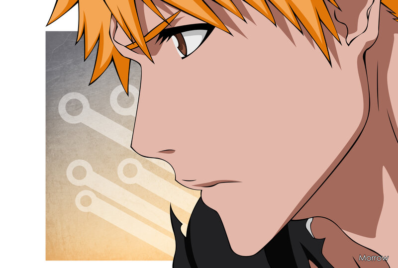 Anime Character Face — Orange, Serious