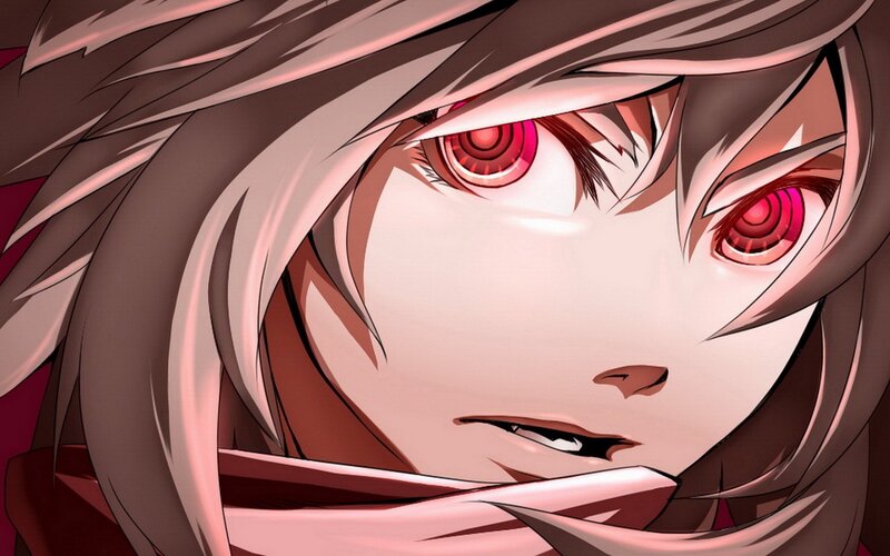 Anime Character Face — Pink, Dramatic, Manga, Red Eyes