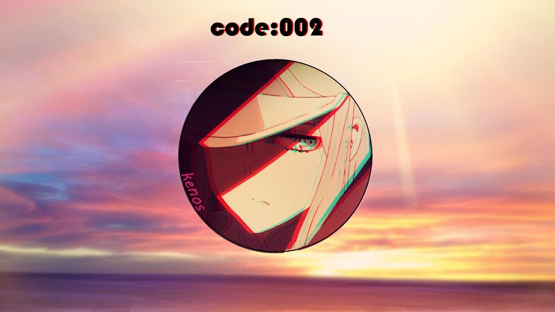 Anime Character Face — Pink, Dramatic, Sunset