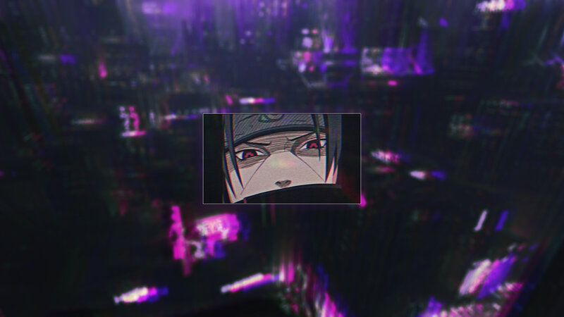 Anime Character Face — Purple, Dark, Intense
