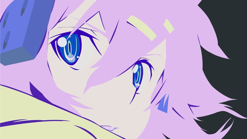 Anime Character Face — Purple, Dramatic, Eyes, Hair
