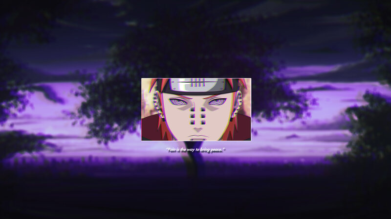 Anime Character Face — Purple, Dramatic, Night, Tree