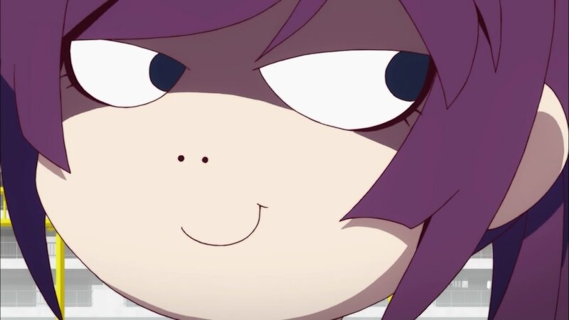Anime Character Face — Purple, Playful, Purple Hair