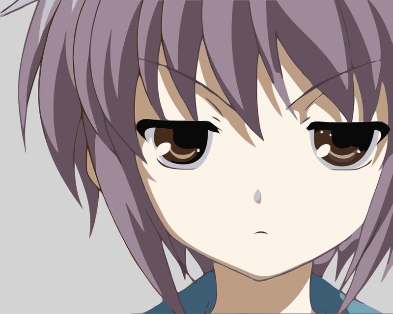 Anime Character Face — Purple, Sad, Eyes