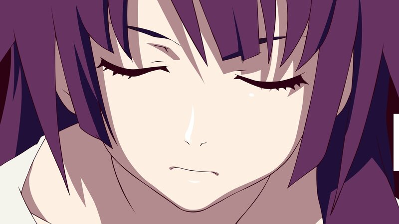 Anime Character Face — Purple, Sad