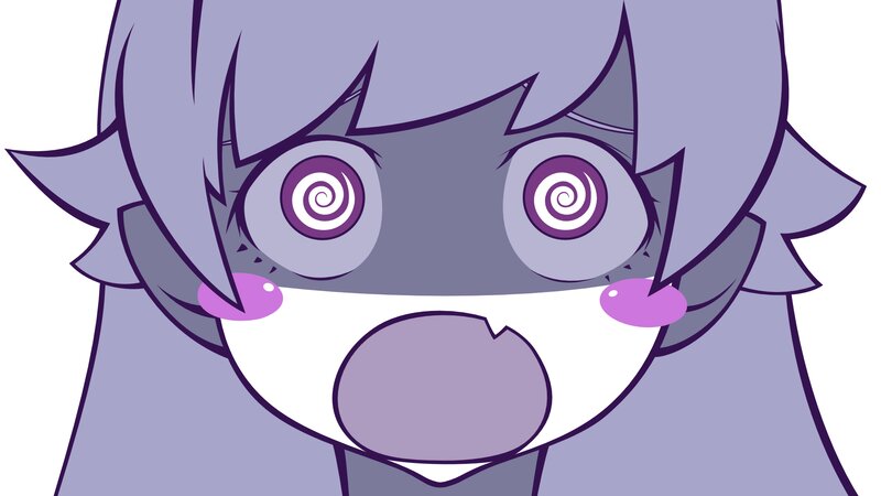 Anime Character Face — Purple, Surprised, Eyes